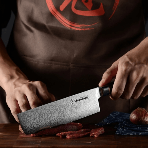 Couteau japonais Nakiri en acier Damas, ustensile de cuisine