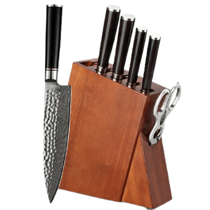 Set de 4 couteaux japonais en acier Damas - Hagane