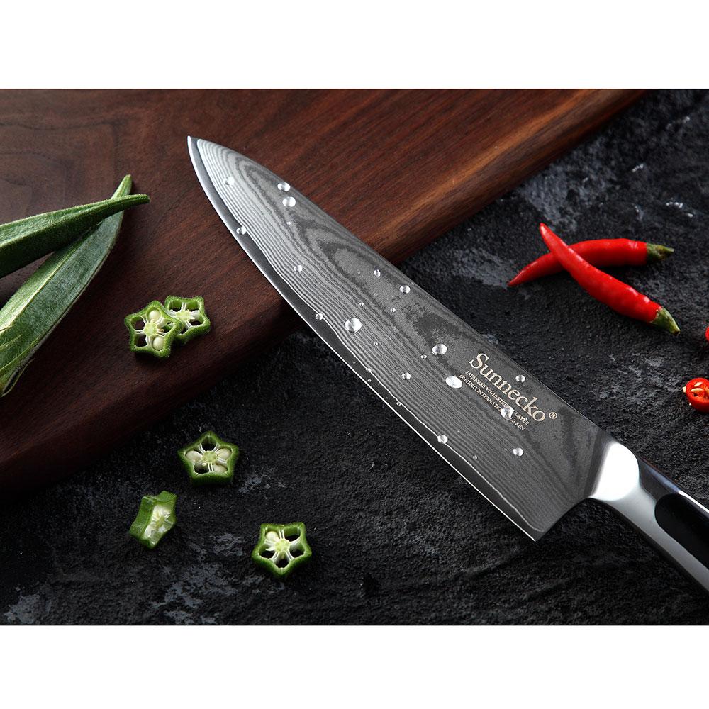 Damas : Ensemble de 3 Couteaux de Cuisine Japonais, Manches en