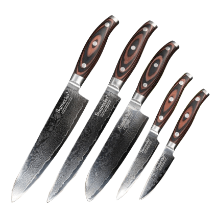 Couteau de cuisine en acier Damas - Couteaux japonais - trancheuse